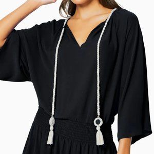 NWT Ramy Brook Katana Coverup Mini Dress Black
